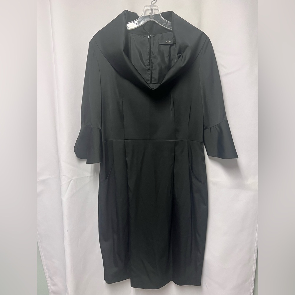 Roni Black Cowl Neck Dress Size L
